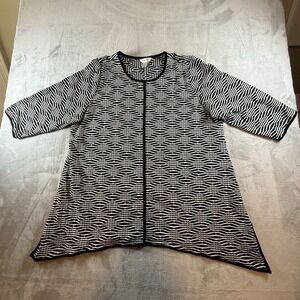 CJ Banks Top Plus Womens Size 2X Stretch Knit Comfort 3/4 Sleeves